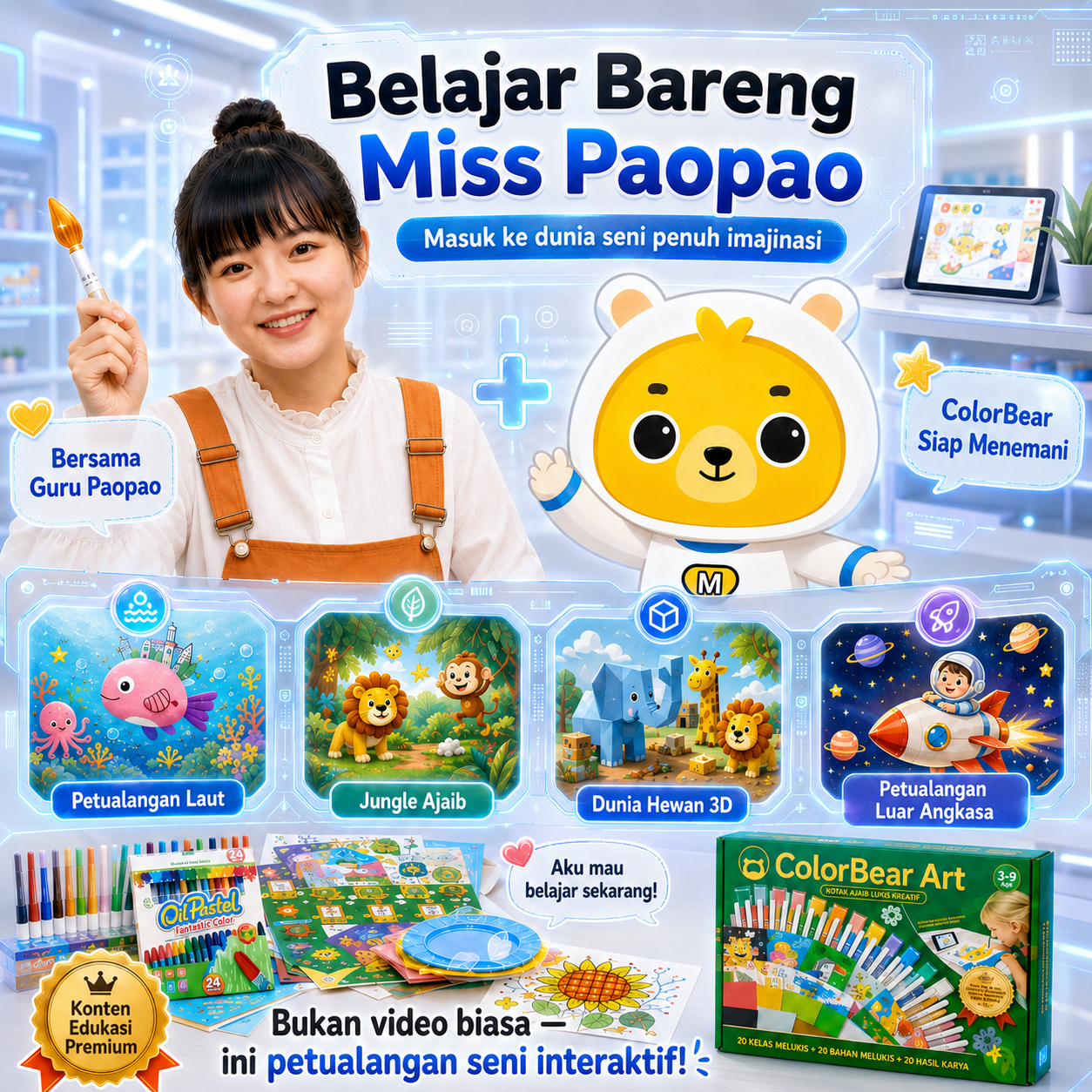 ColorBear Art Kit Kreatif Anak - Butuh guru supaya anak bisa mengikuti kelasnya?